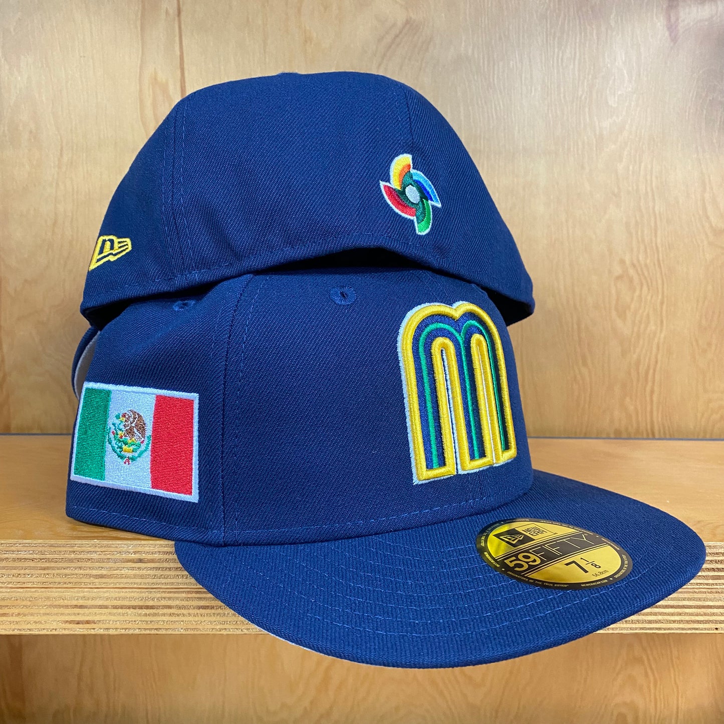 New Era Cap X WBC Mexico 5950 Fitted Oceanside Yellow Green