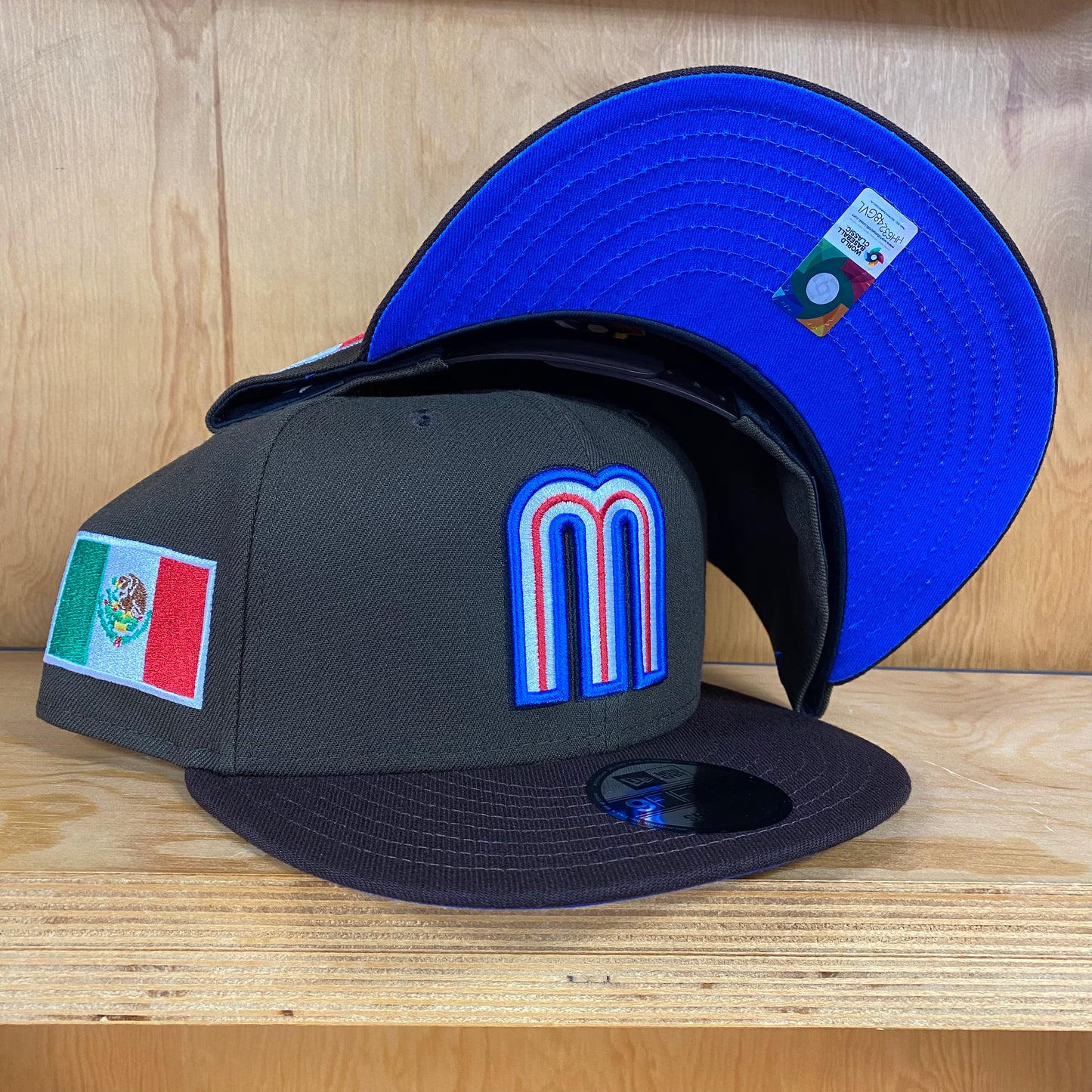 New Era Cap X WBC Mexico 950 Snapback Walnut Sapphire