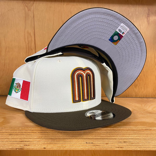 New Era Cap X WBC Mexico 950 Snapback Chrome White Walnut