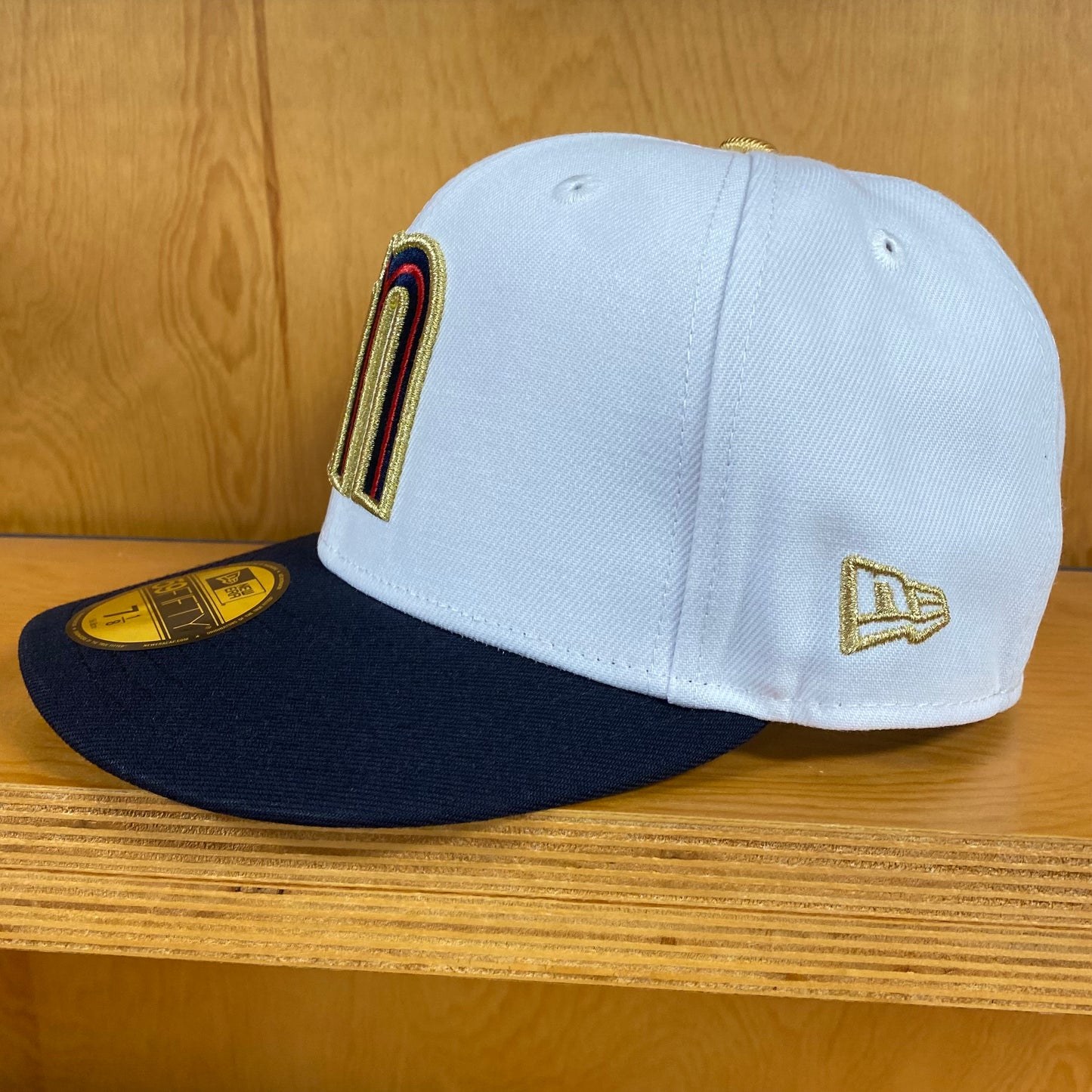 New Era Mexico Fitted Hat White Navy Gold